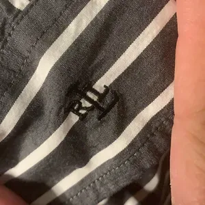 Ralph Lauren Grey White Striped Button Up Large thumbnail 3