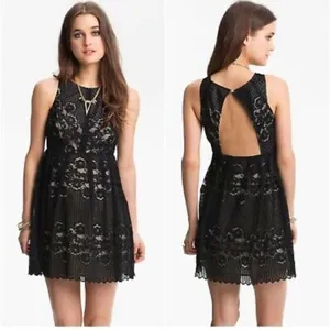 Free People black Rocco lace dress thumbnail 2