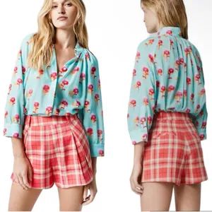 New! Smythe Pleated Plaid Walking‎ Shorts Sz 12 $425 thumbnail 2