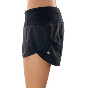 Lululemon Speed Up Black High Rise Workout Yoga Gym Athletic Running Shorts Sz 6 thumbnail 2