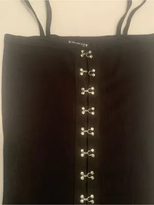 Zara Hook and Eye Min Dress Ladies Sz M-L Black Club Outfit thumbnail 3