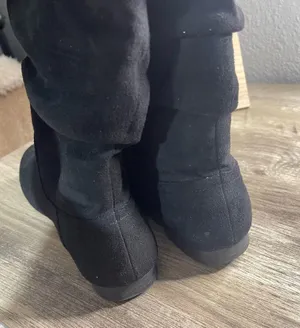 Shiekh Black Tall Suede Boots thumbnail 5