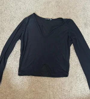 Boohoo Black Long Sleeve Top thumbnail 1