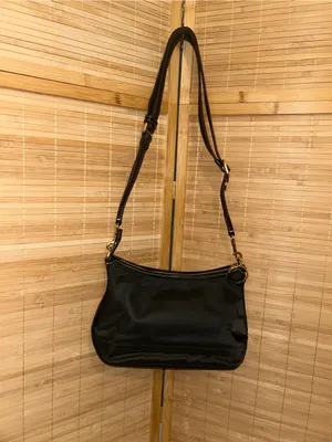 Coach Black Nylon Shoulder Bag CA205 crossbody purse adjustable strap thumbnail 4