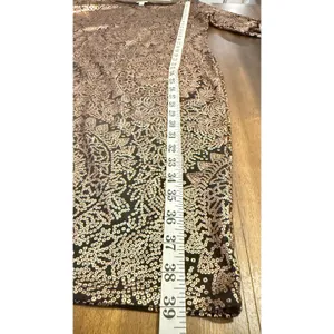 LuLaRoe Debbie Elegant Dress L Black Copper Metallic Cocktail Sheath NWT thumbnail 14