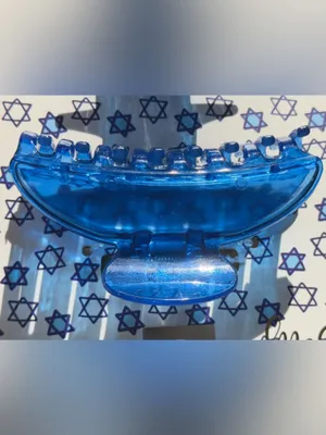 NWT Berry Star of David Hair Claw Clip Set Blue Glitter Jewish Hanukkah Accesory thumbnail 3