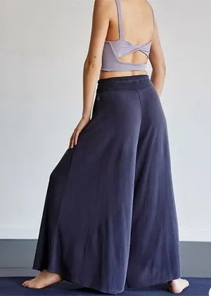 XS $98 Free People Movement Rava Wide Leg Terry Contrast Lounge Pant thumbnail 1