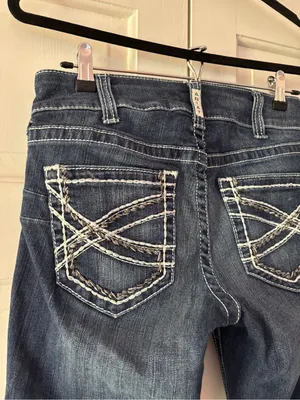 Ariat REAL Women’s Bootcut Jeans Size 29S Dark Wash Stretch Denim Western Flare thumbnail 8