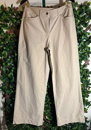 Lululemon Athletica Khaki Work Pants Wide Leg Size 30 thumbnail 1
