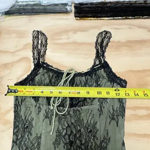 NWT Cider Women's‎ Lace Cami Midi Dress Green Black S Vintage Inspired thumbnail 9