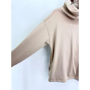 Dudley Stephens Clover Turtleneck French Terry Sweatshirt Beige Size L thumbnail 2