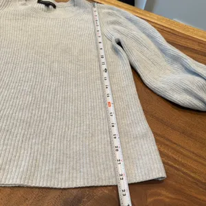Banana Republic Gray Knit Balloon Sleeve Sweater, Size Small thumbnail 10