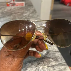 Coach Gold Frame Sunglasses with Brown Lenses lens has scratches price reflected thumbnail 15