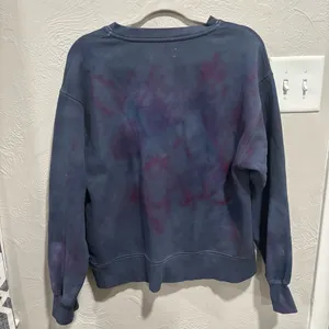 TNA Aritzia Tie Dye COZY Fleece Boyfriend CREW Sweatshirt Size 2 thumbnail 5