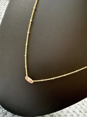 Kendra Scott - Heart Pendant Necklace - Gold/Mauve Q Gold/ Mauve thumbnail 2