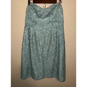 J.Crew Women Strapless Floral Lace Dress Sage 14 Sweetheart coquette party‎ Soft thumbnail 2
