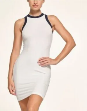 Skims soft lounge white and blue contract dress size large thumbnail 1