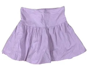 Self Contrast Lilac Smocked Waist Mini Skirt XS‎ Flowy Feminine Cottagecore thumbnail 1