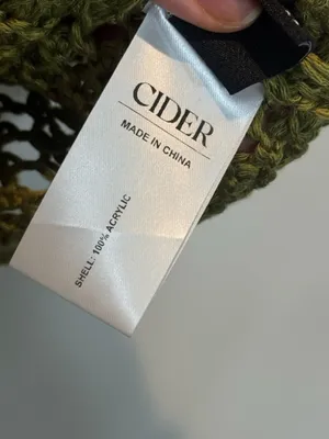 Cider Olive Crochet Button-Front V-Neck Sweater Tank thumbnail 8