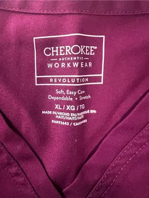 Cherokee Top/Greys Anatomy bottom scrub set– XL (640) Purple thumbnail 3