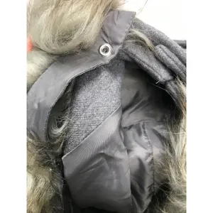 Zara Women‎ Gray Faux Fur Hood Toggle Coat Jacket Size M Classic minimalist thumbnail 11