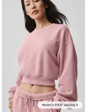 Alo Cropped Accolade Crewneck thumbnail 3