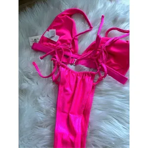 Aerie hot pink bikini xs cheeky tong like bikini new with tags sexy skimpy thumbnail 7