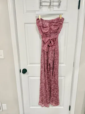 Lulus Feminine Romantic Ruched Sleeveless Organza Medium Jumpsuit thumbnail 8