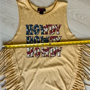 Rock and Roll Denim Women's Howdy Fringe Graphic Tank Size L thumbnail 7
