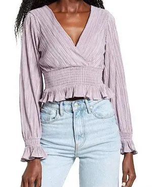 Leith Smocked Blouse Top thumbnail 1