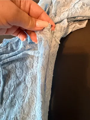 Kimchi Blue Chiara Sheer Lace Midi Dress, baby blue, size L thumbnail 8