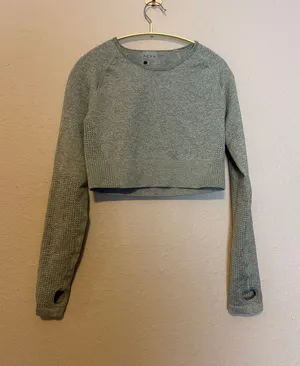 ACTA Seamless Crop Top‎ Green Size Large thumbnail 1