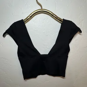Free People Black Sexy Crop Top Xs Euc Like New thumbnail 4
