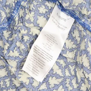 B. Young Womens Short Sleeve Unlined Woven Blouse Shirt Blue Multi 38 thumbnail 4