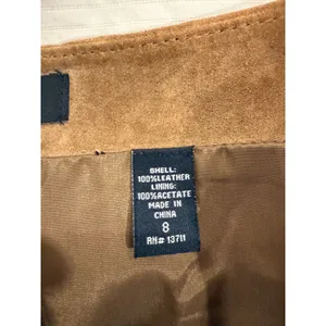 Ideology Vintage Skirt Womens 8 Brown Suede Leather Flare Hem Boho Classic thumbnail 7