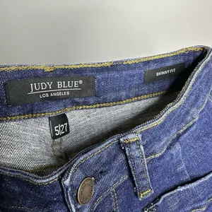Women's Judy Blue Size 5/27‎ Skinny Fit Buttonfly Distressed Jeans Stretch thumbnail 6