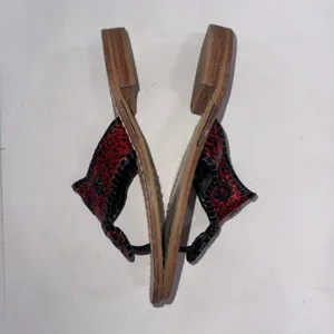 Jack Rogers Navajo Red Black Leopard Print Preppy Designer Hand Made‎ Sandals 7 thumbnail 13