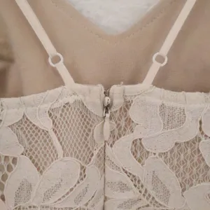 Nareisa Lang Floral Crochet Lace Dress Womens Size‎ S Cream Bridal Bachelorette thumbnail 9