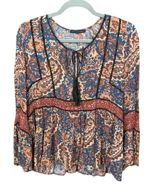 American Eagle Paisley Long Sleeve Women’s Medium thumbnail 1