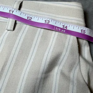 New 7 For All Mankind Womens Size 6 Beige Striped Wide Leg Trouser Pants Work thumbnail 8