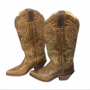 Justin Apache snip toe leather cowboy boots thumbnail 1