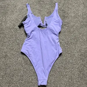 Meyeeka Lavender Cutout One Piece Swimsuit Purple Size M thumbnail 2