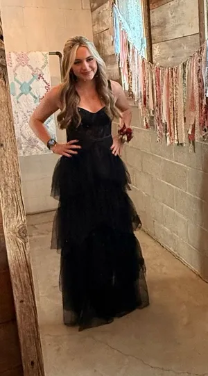 Black Sequin Prom Dress Size XS thumbnail 1