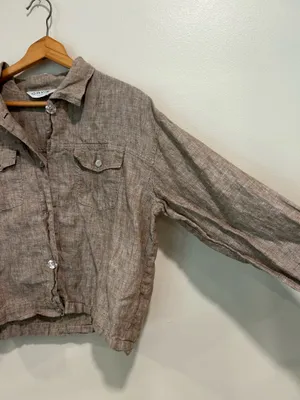Orvis 100% Linen Button Down Blouse thumbnail 3