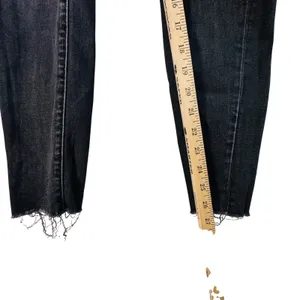 AllSaints Grace Slashed Skinny Jeans Washed Black Distressed‎ Raw Hem W27 L26.5 thumbnail 7