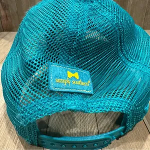 Simply Southern Low Profile Trucker Hat Teal &‎ Camo w/ Pineapple Logo thumbnail 5