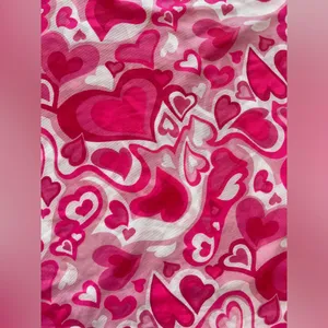 Wild Fable Women's Mesh Side Tie Cover Up Skirt Pink Heart Print thumbnail 5