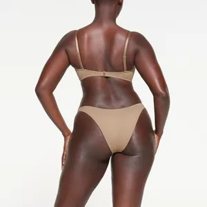 SKIMS NWT Micro Corset Bikini Top - Desert and Bottom cheeky tanga size S thumbnail 7