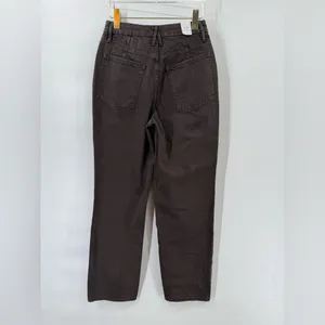 Good American Good 90’s Duster Brown Jeans Straight Leg‎ Coffee Size 26 thumbnail 4