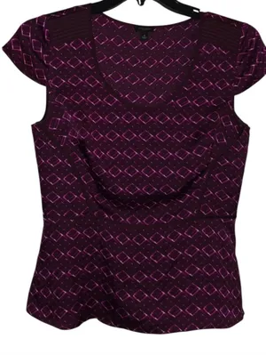 Ann Taylor Short Sleeve Blouse Size 8 thumbnail 2